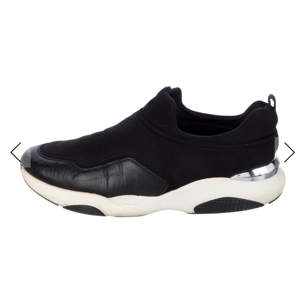 Salvatore Ferragamo Neoprene Slip-On Sneakers — Black